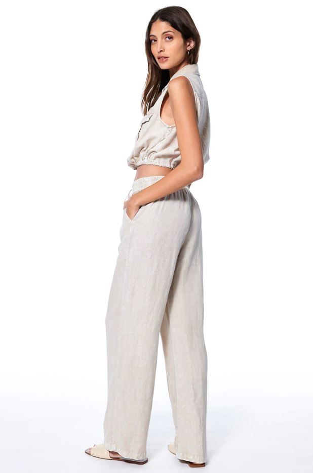 Linen Track Pant Young Fabulous & Broke