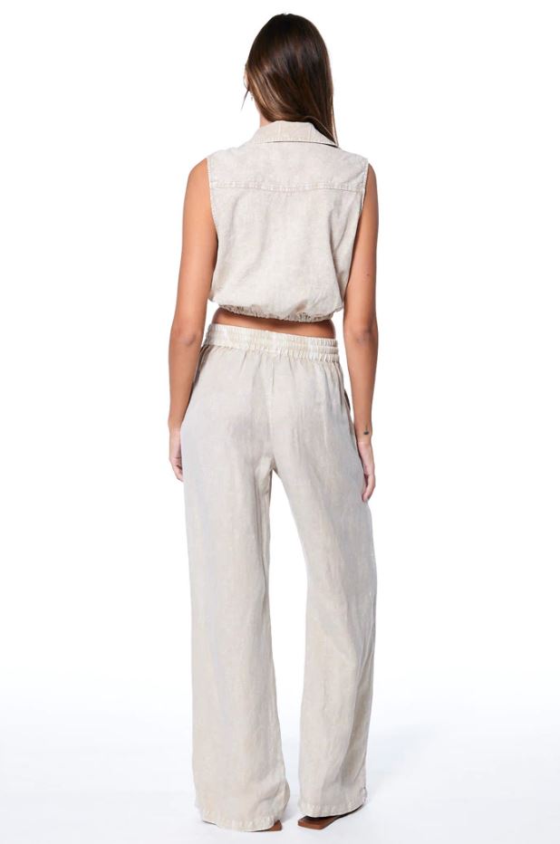 Linen Track Pant Young Fabulous & Broke