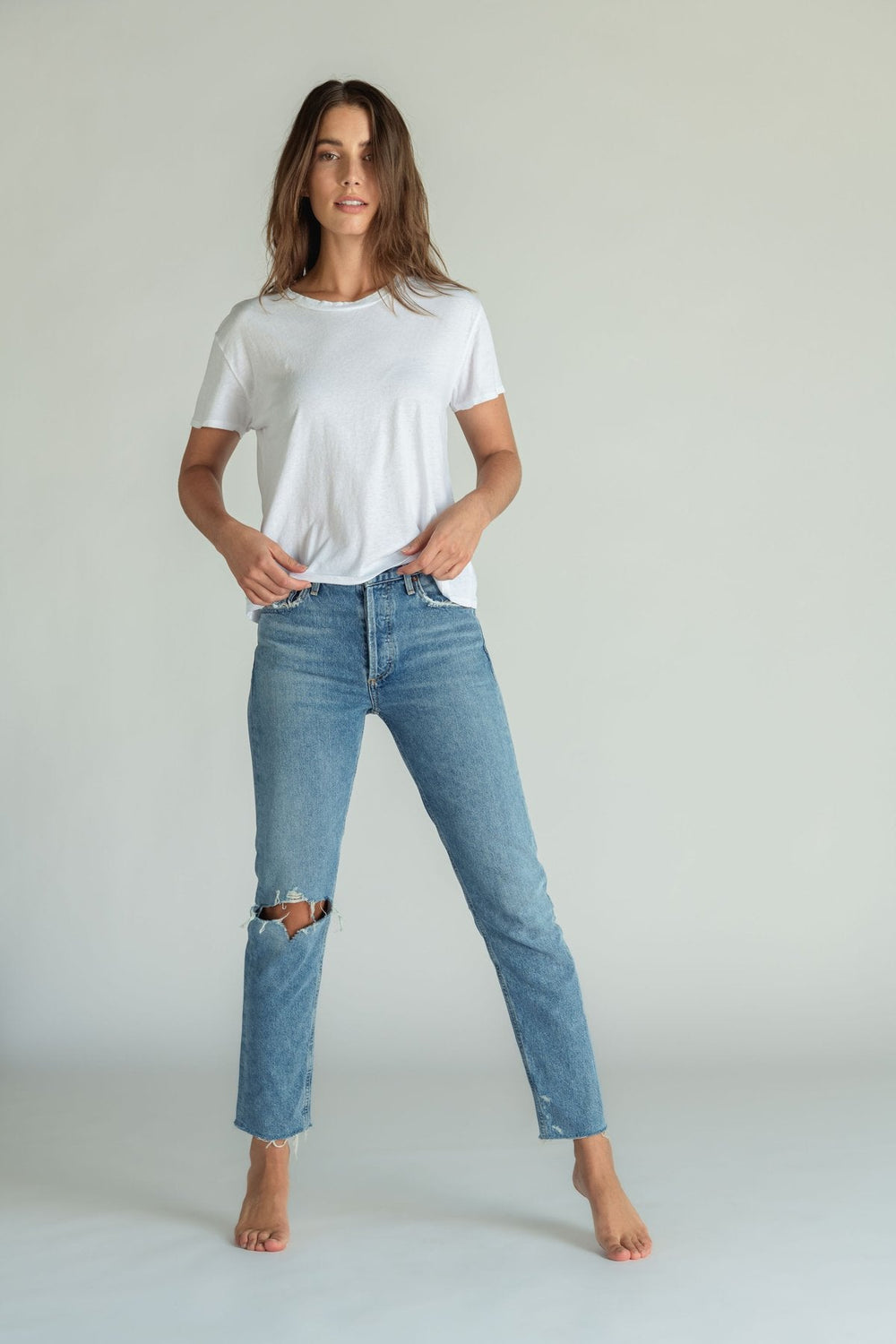 Harley Boxy Crew Tee - White - Jaffi's