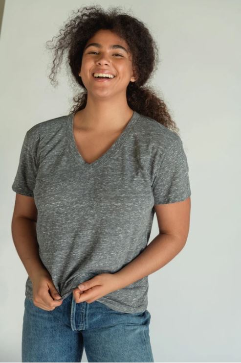 Hendrix V Neck Tee - Heather Grey - Jaffi's