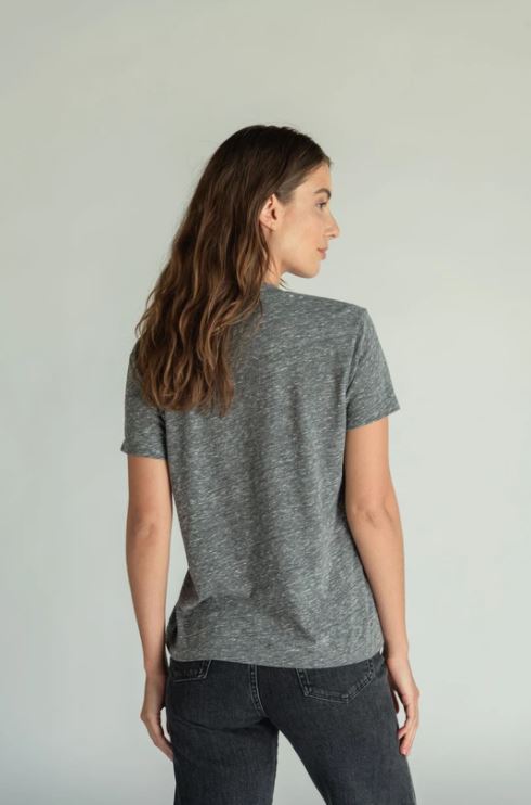 Hendrix V Neck Tee - Heather Grey - Jaffi's