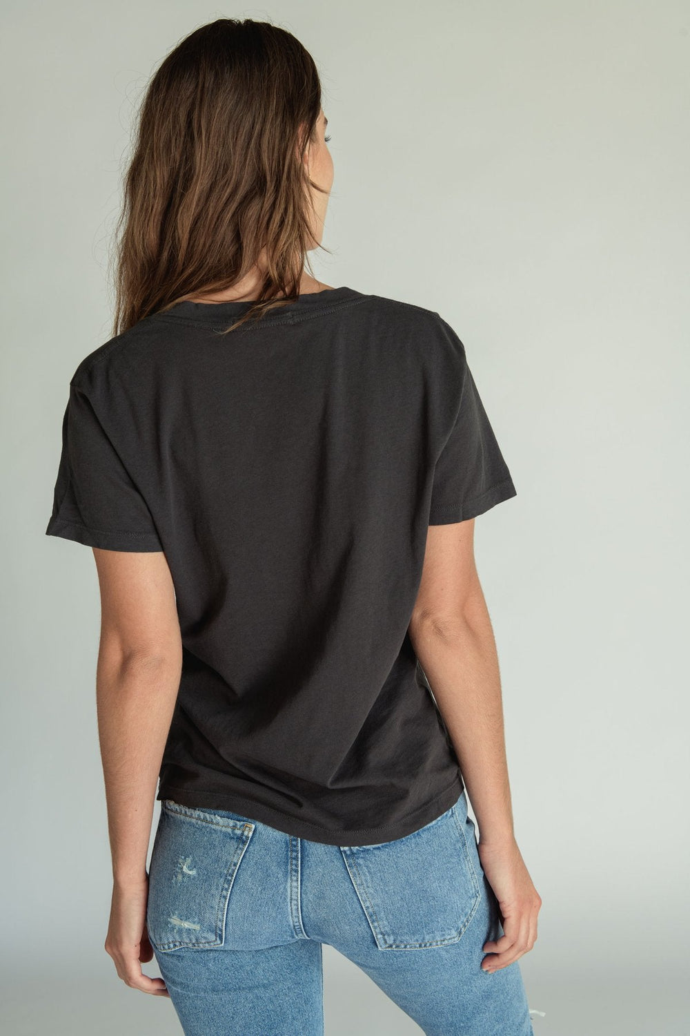 Hendrix V Neck Tee - Vintage Black - Jaffi's