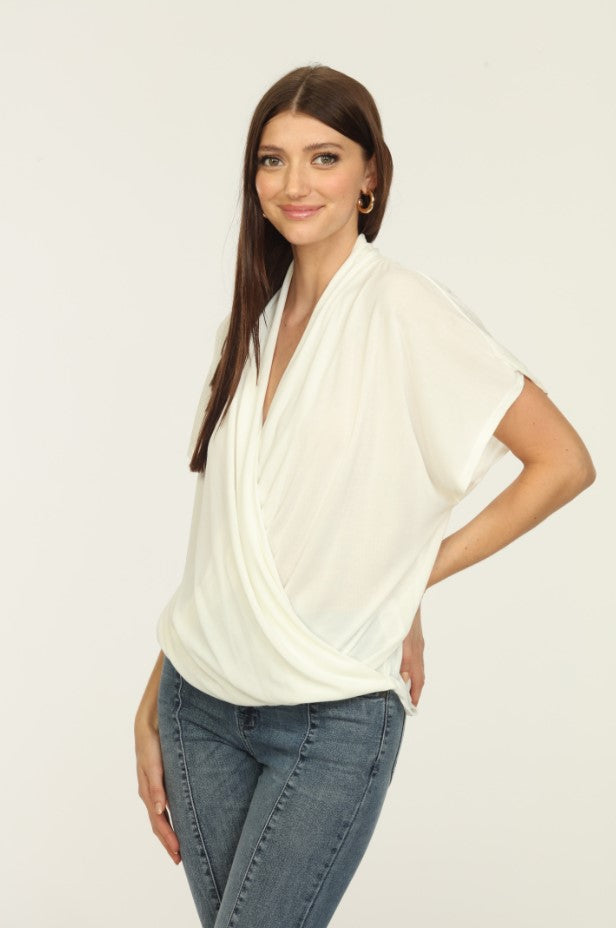 Cupro Surplice Tee Veronica M