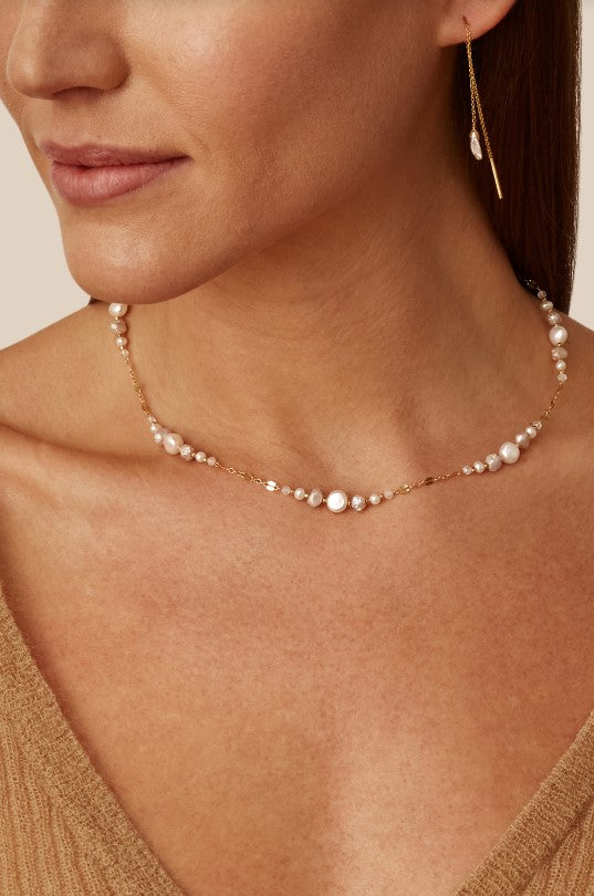 
                  
                    Load image into Gallery viewer, White Pearl Necklace Chan Luu
                  
                