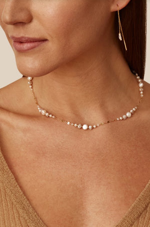 
                  
                    Load image into Gallery viewer, White Pearl Necklace Chan Luu
                  
                