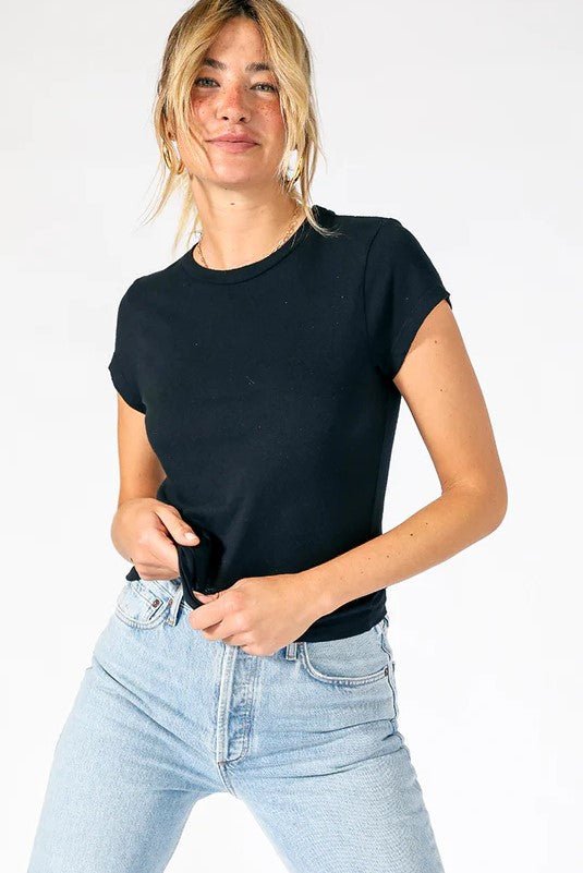 Sheryl Baby Tee - True Black - Jaffi's