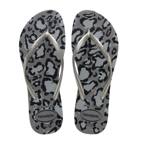 Havaianas - Slim Animals Flip Flop - Steel Grey/Silver Bright - Top View