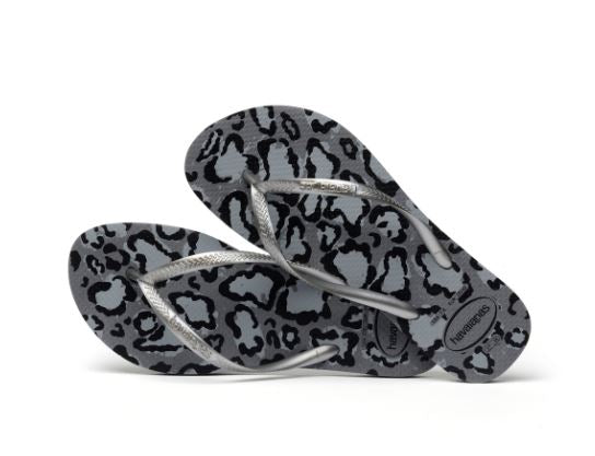 Havaianas - Slim Animals Flip Flop - Steel Grey/Silver Bright - Side View