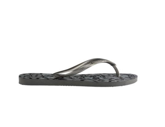 Havaianas - Slim Animals Flip Flop - Steel Grey/Silver Bright  - Side View