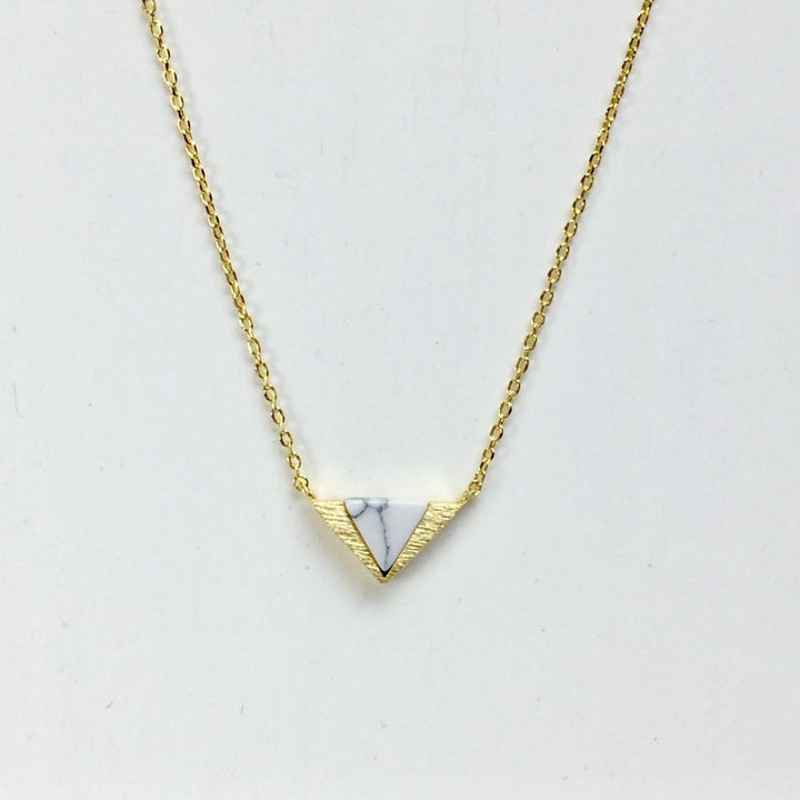 Triangle Stone Chevron Necklace