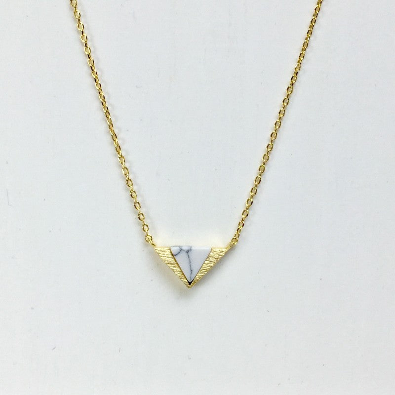Triangle Stone Chevron Necklace
