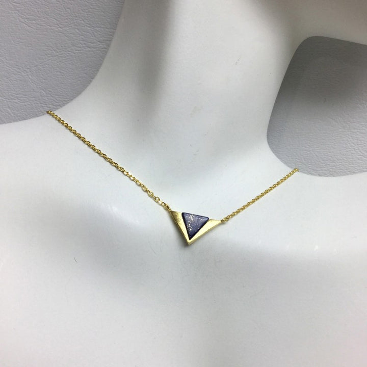 Triangle Stone Chevron Necklace