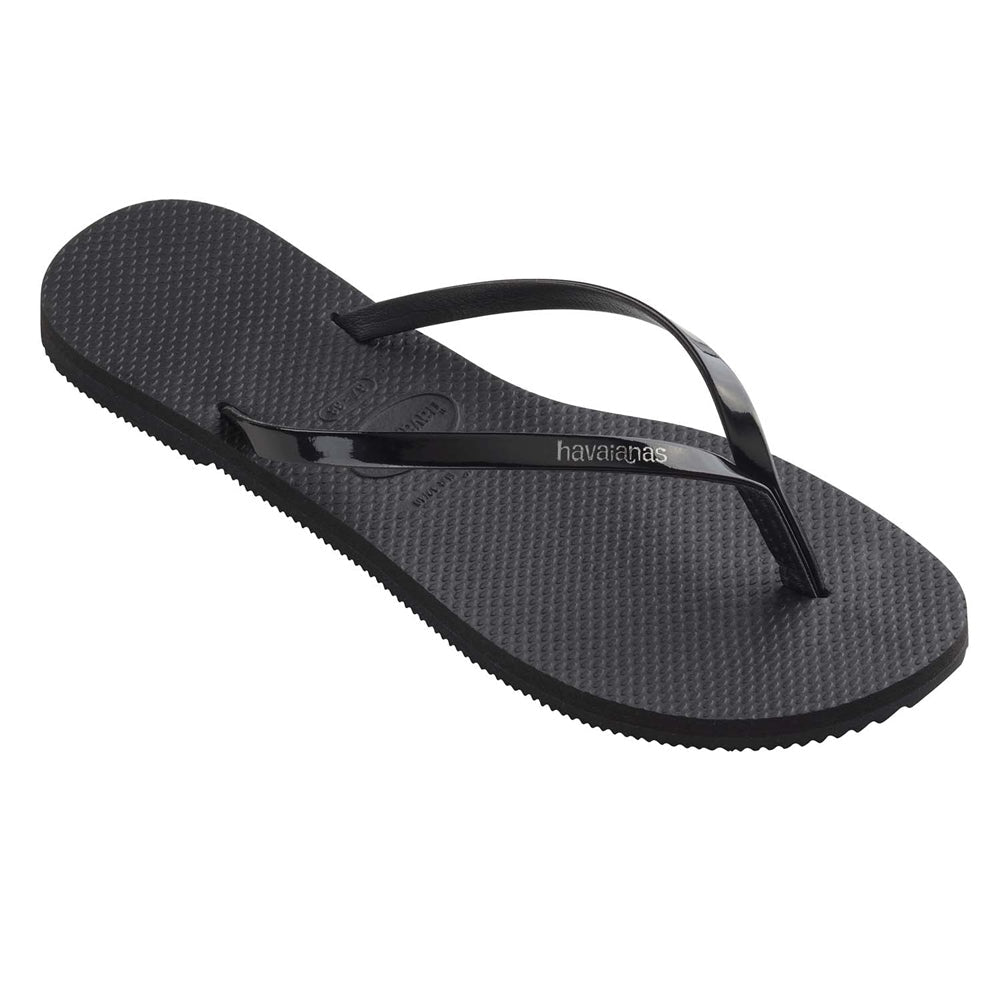 You Metallic Flip Flop - Black - Jaffi's